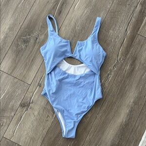 Light Blue Women's One Piece Swimsuit